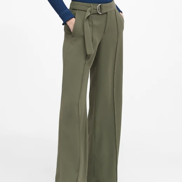 Banana Republic Pants - NWT Banana Republic High Rise Belted Wide Leg Trouser Pants 14 Long